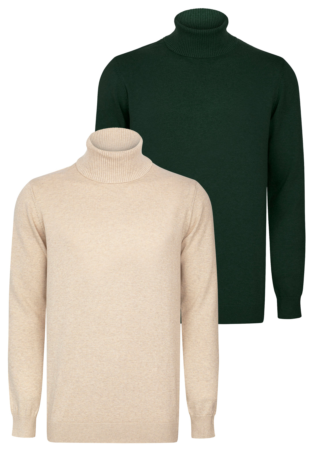 Men’s 2-Pack Cotton Turtleneck Pullovers