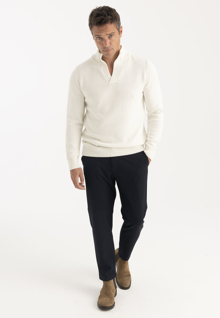 Men’s High Neck Cotton Pullover