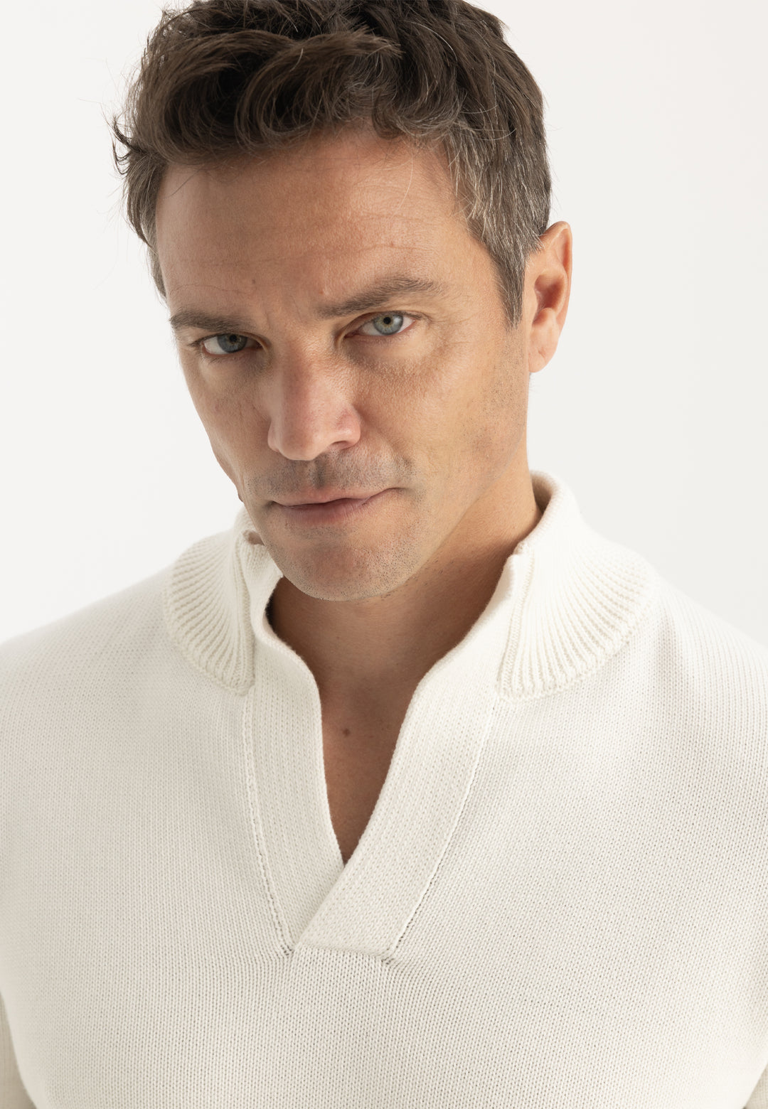 Men’s High Neck Cotton Pullover
