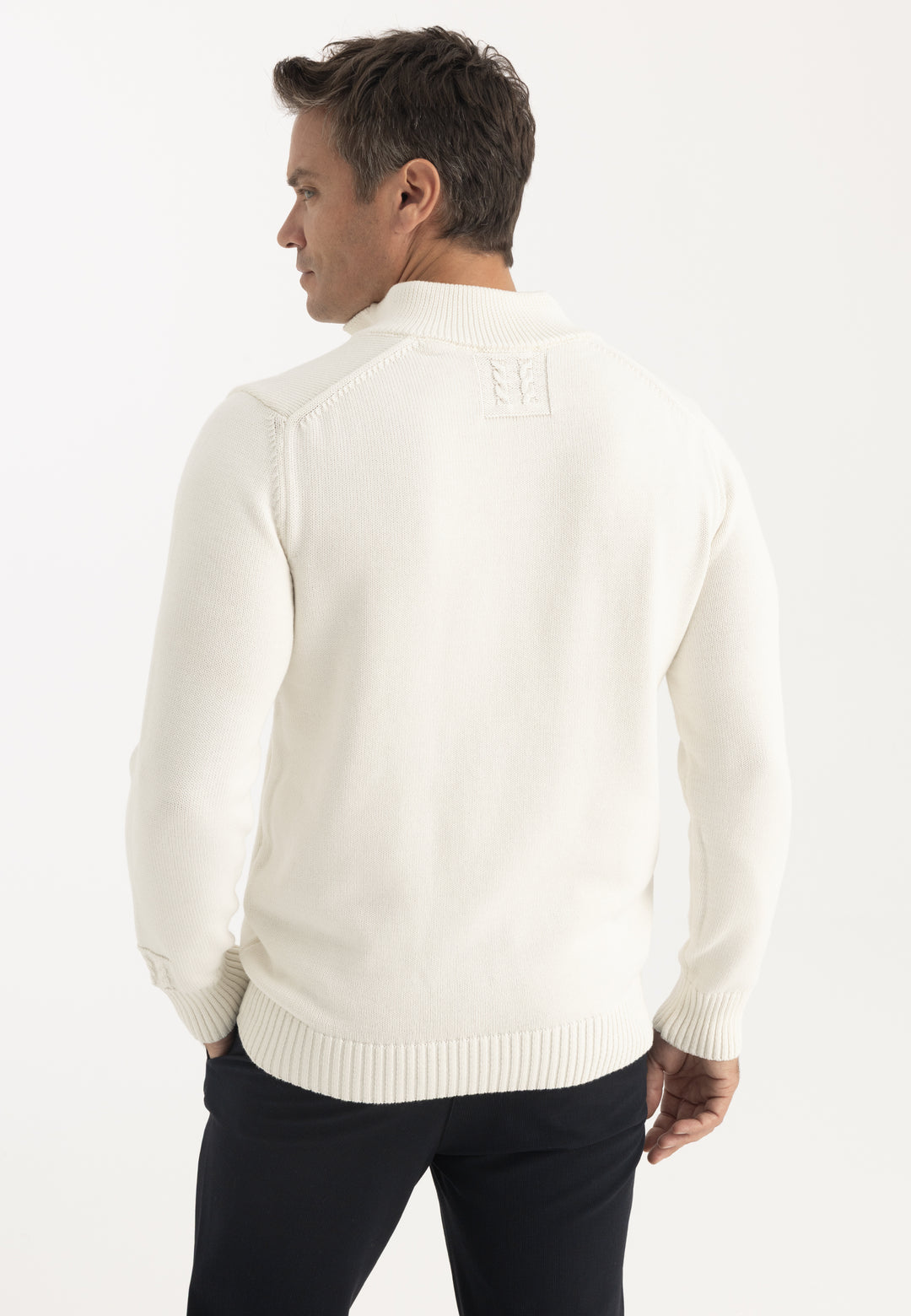 Men’s High Neck Cotton Pullover