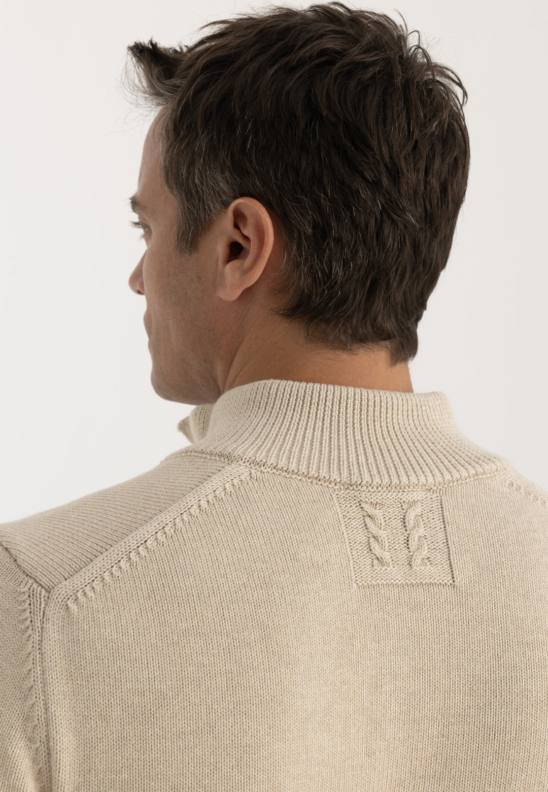Men’s High Neck Cotton Pullover