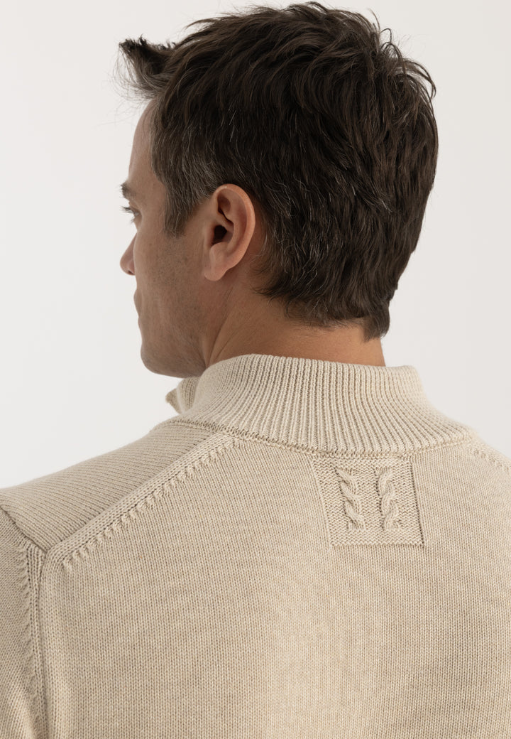 Men’s High Neck Cotton Pullover