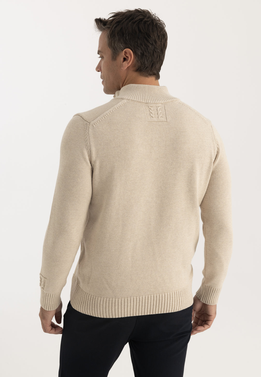 Men’s High Neck Cotton Pullover