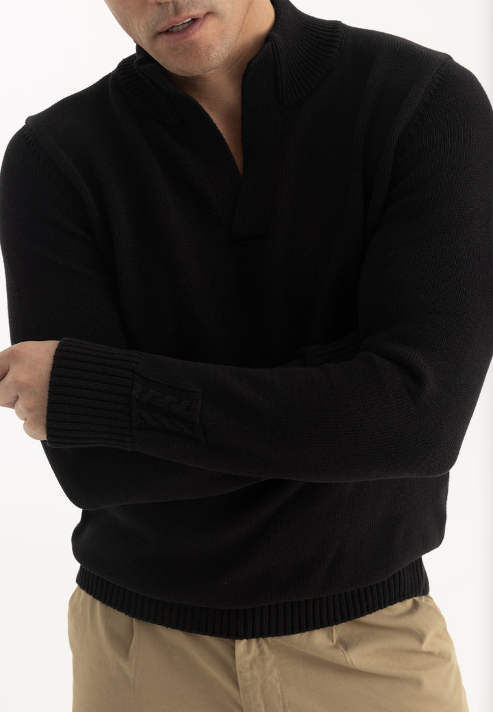 Men’s High Neck Cotton Pullover