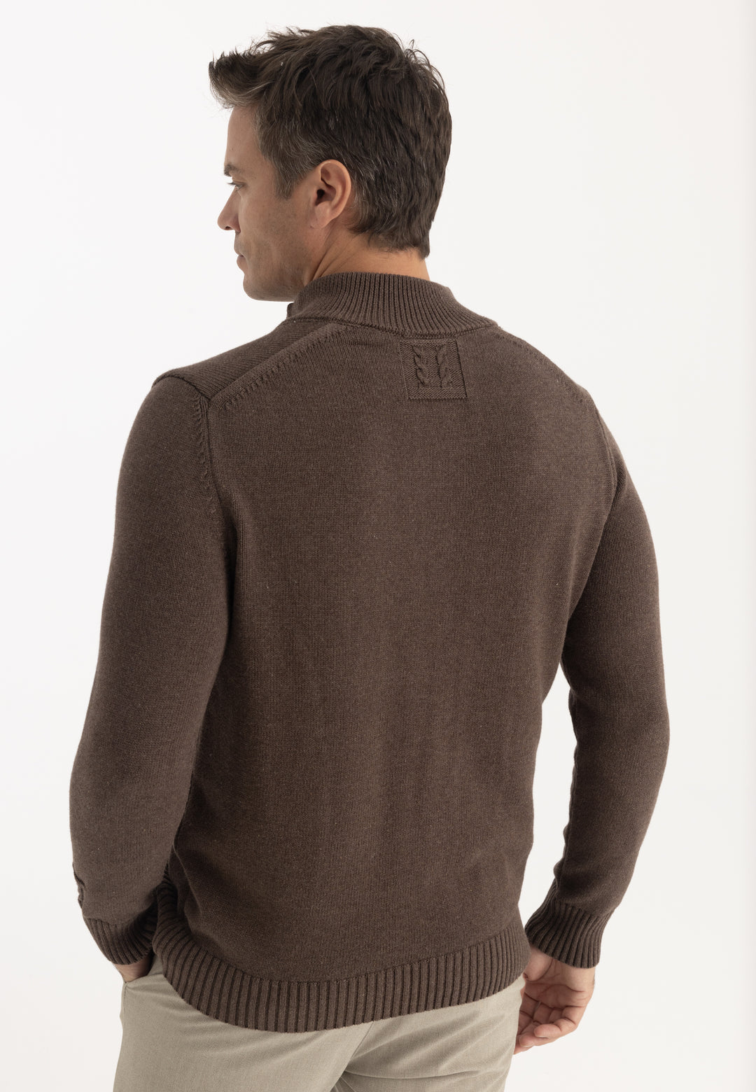 Men’s High Neck Cotton Pullover
