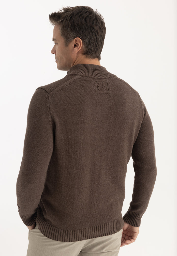 Men’s High Neck Cotton Pullover