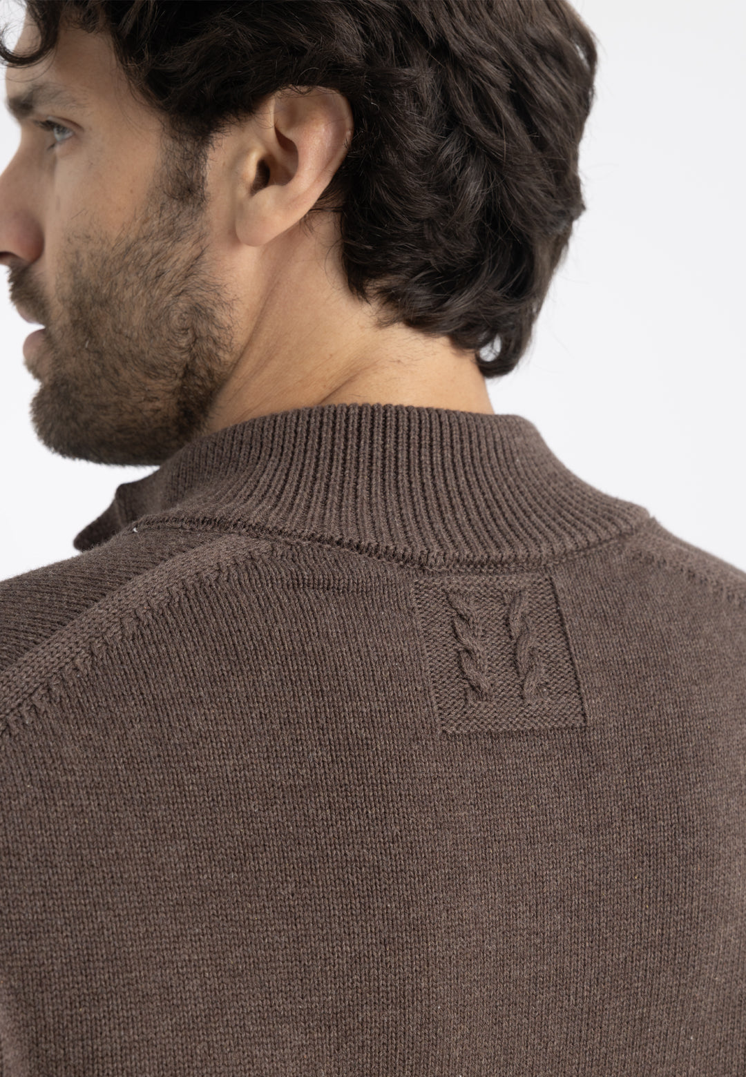 Men’s High Neck Cotton Pullover