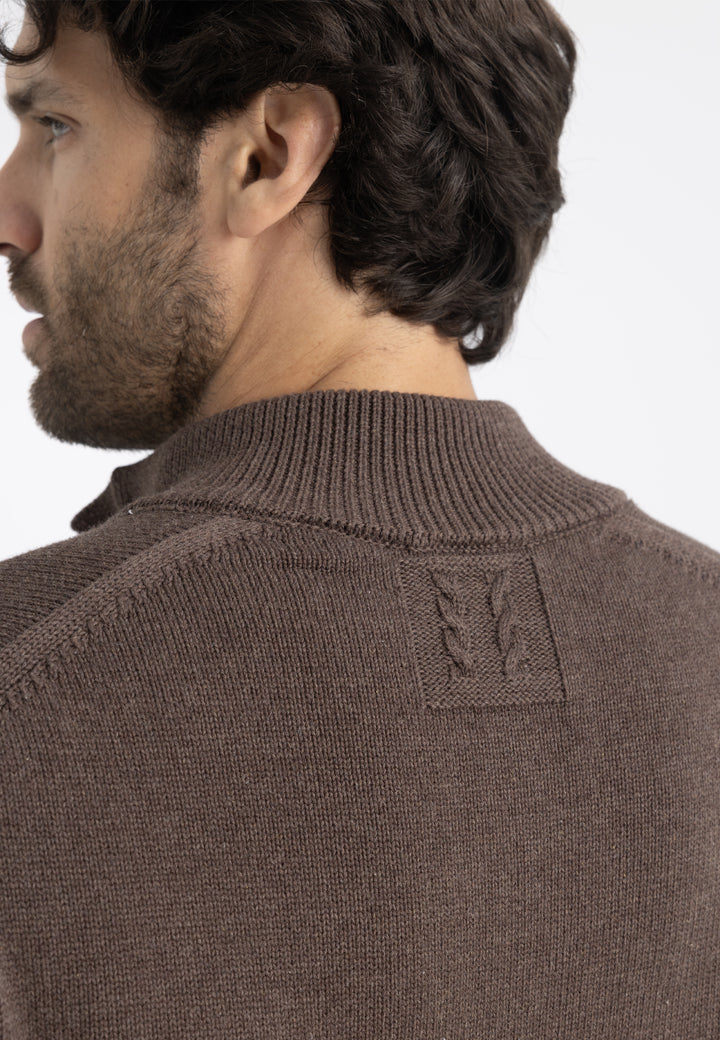 Men’s High Neck Cotton Pullover