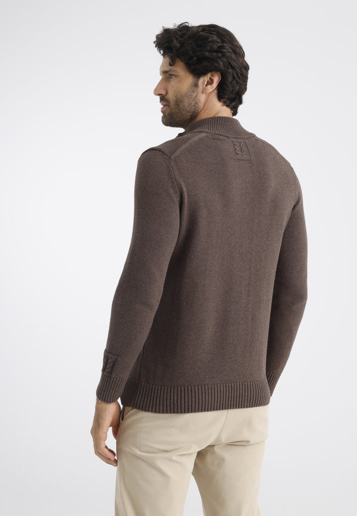 Men’s High Neck Cotton Pullover