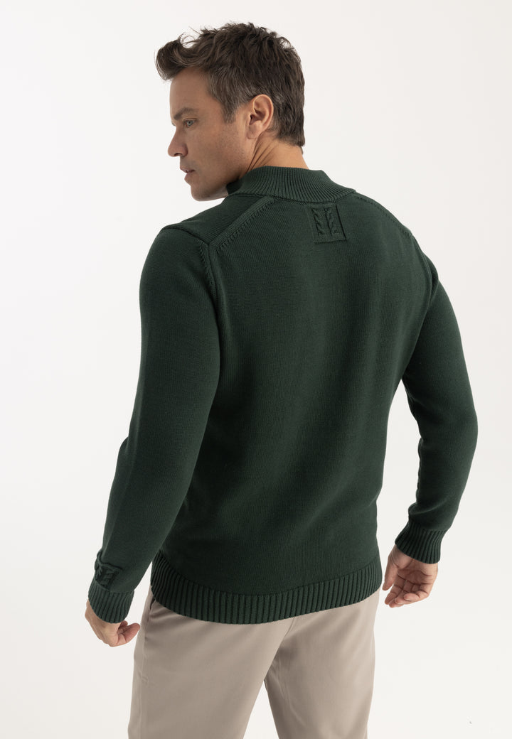 Men’s High Neck Cotton Pullover