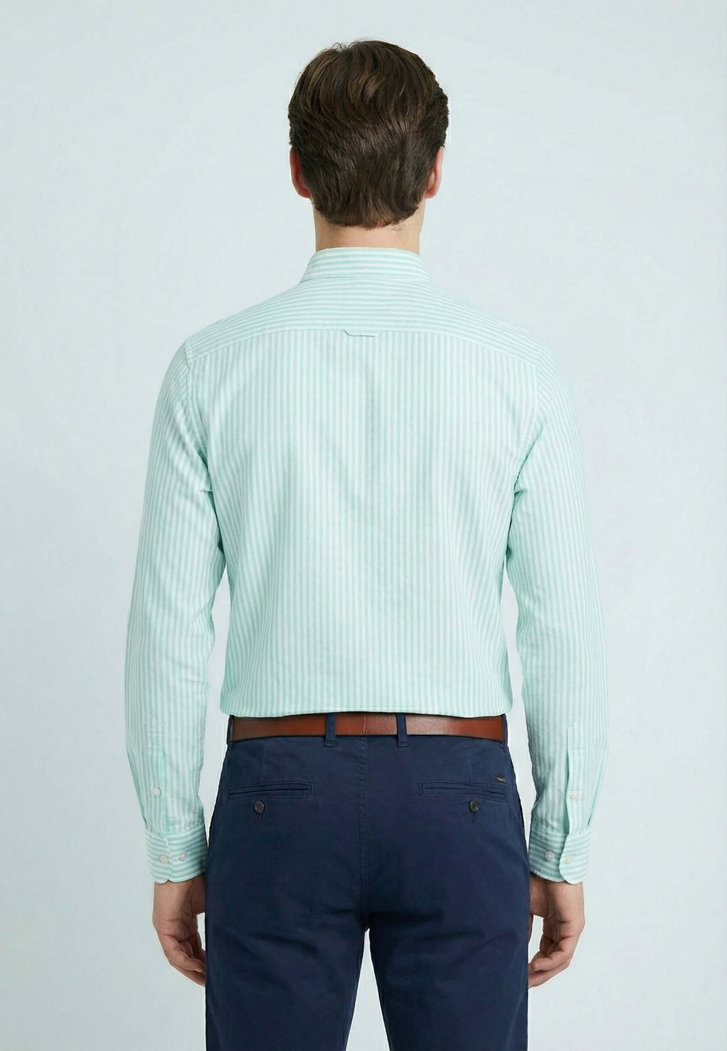 Striped Long Sleeve Regular Fit Shirt with embroidery