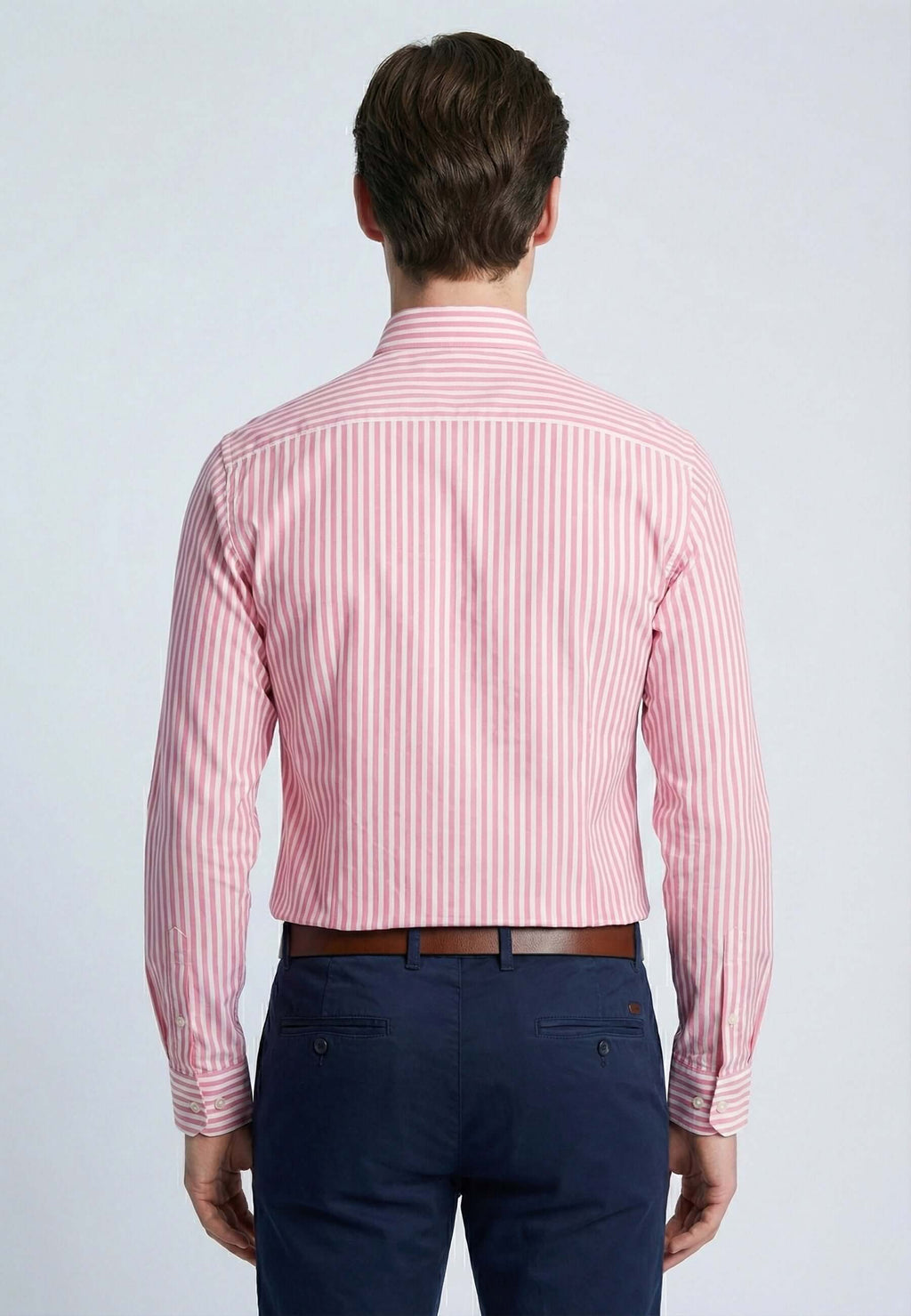 Striped Long Sleeve Regular Fit Shirt with embroidery