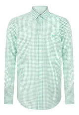 Chemise à carreaux à manches longues pour homme - Vert