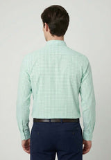 Chemise à carreaux à manches longues pour homme - Vert