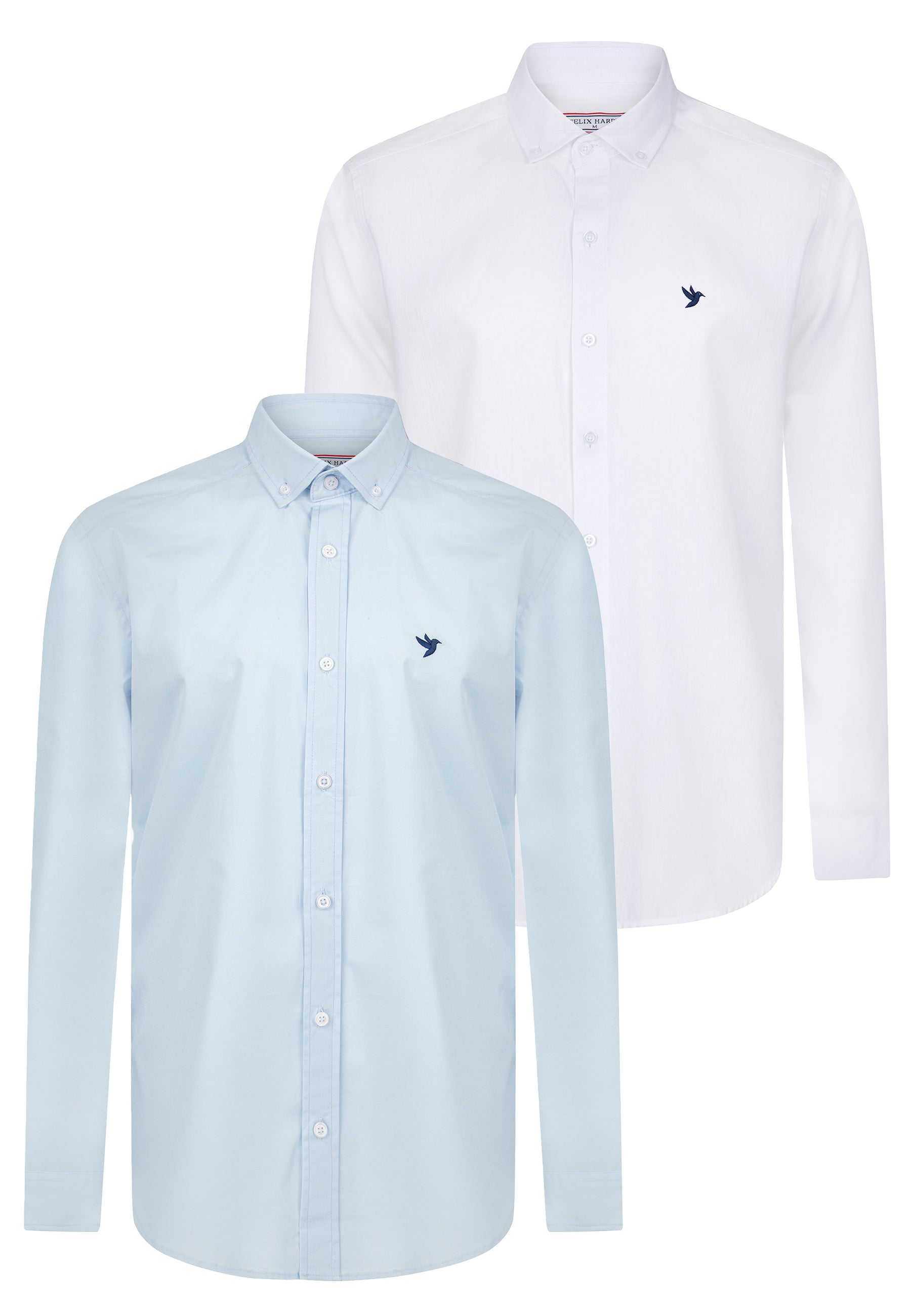 2 Pack Long Sleeve Shirt with embroidery