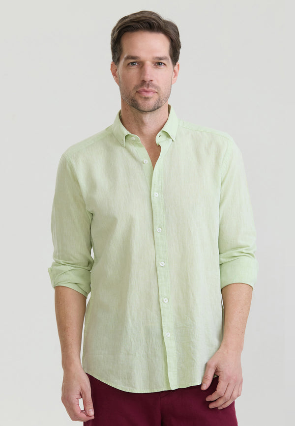 Basic Long Sleeve Linen Shirt