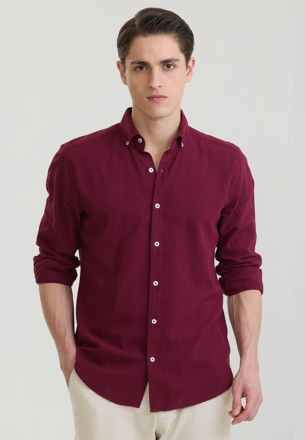 Basic Long Sleeve Linen Shirt