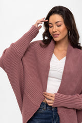 Damesvest met vleermuismouwen – zalm
