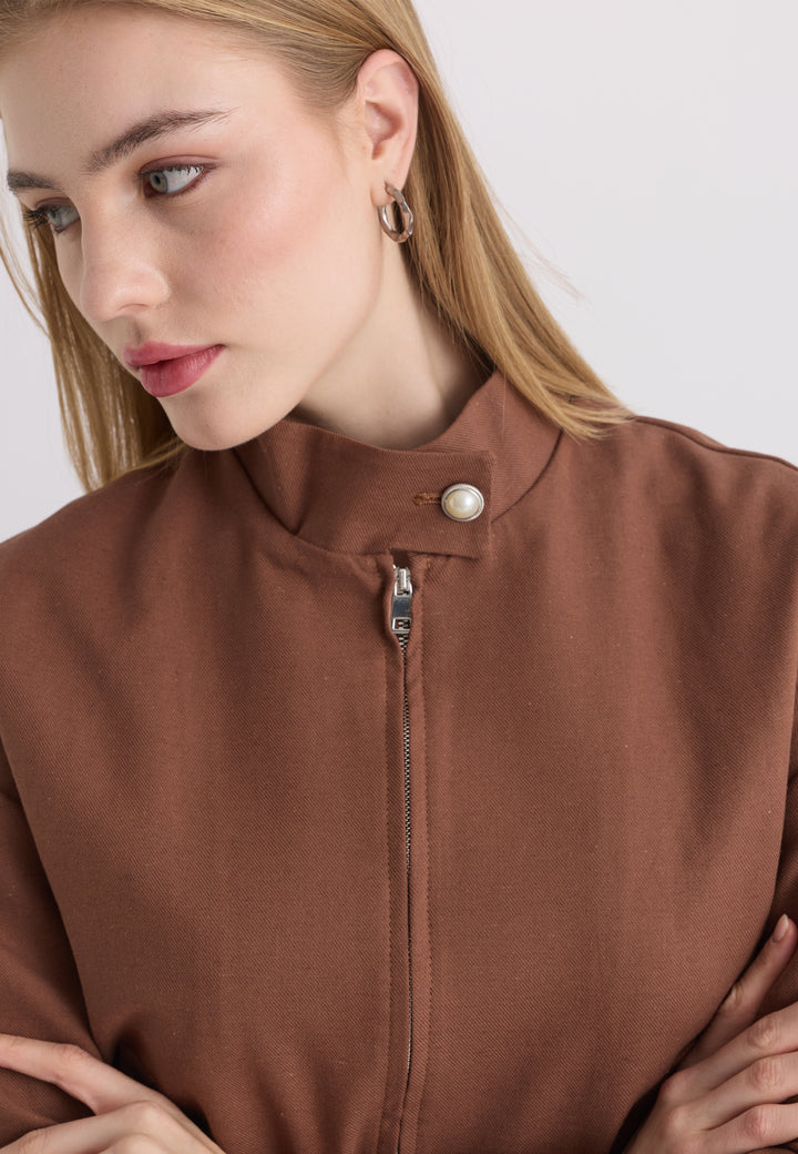 Women’s Cotton-Linen Zip Jacket