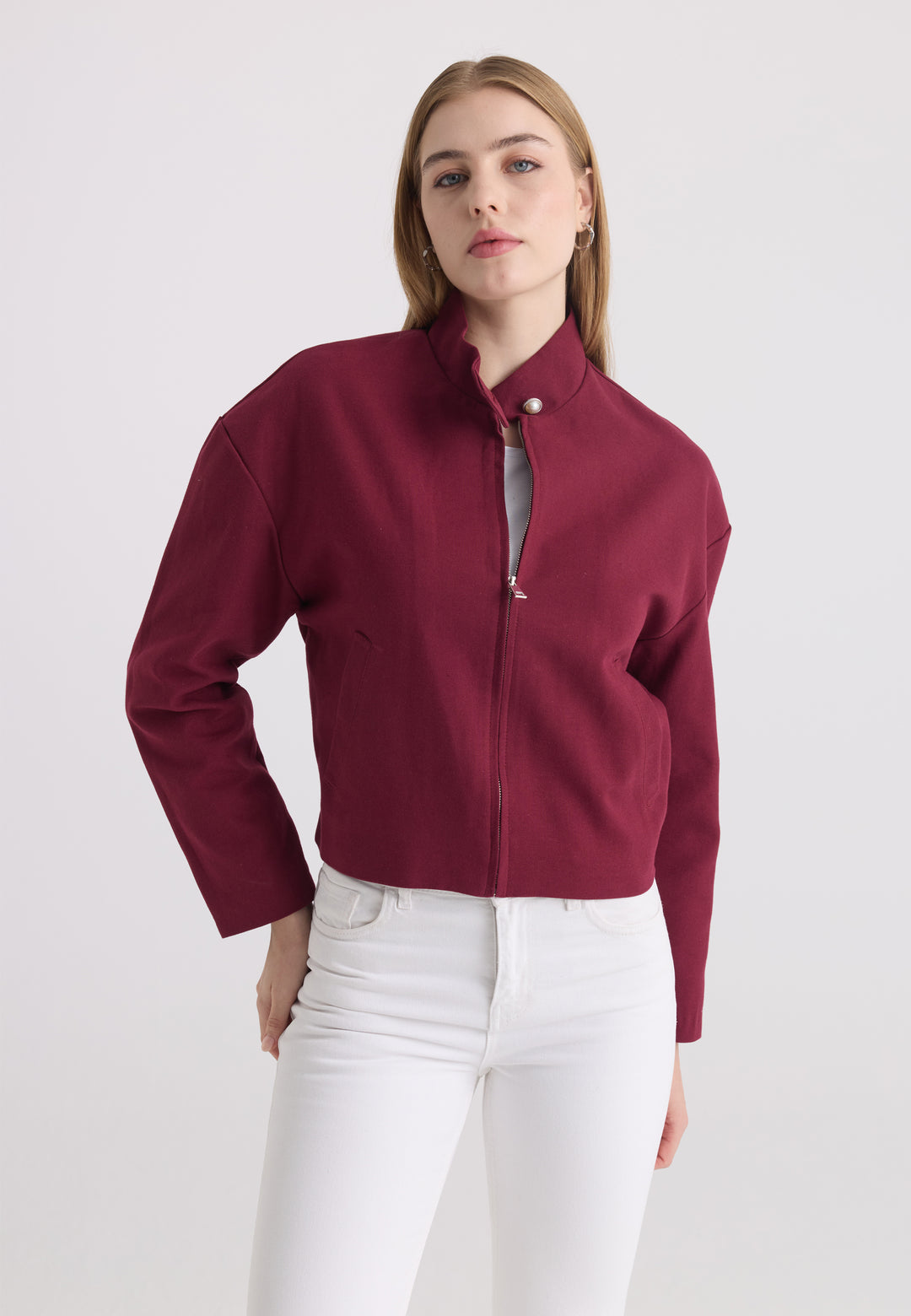 Women’s Cotton-Linen Zip Jacket