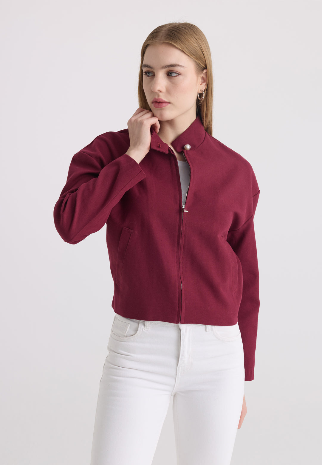 Women’s Cotton-Linen Zip Jacket