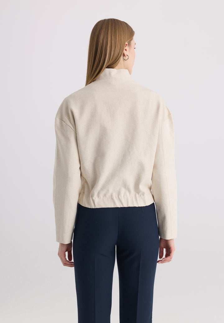 Women’s Cotton-Linen Zip Jacket