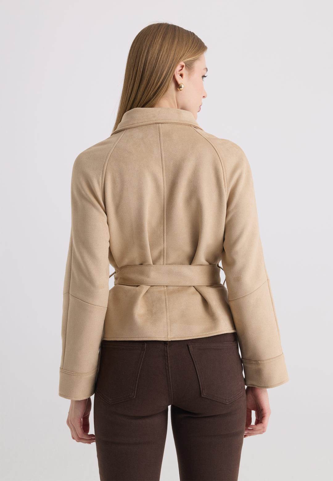 Women’s Belted Faux Suede Jacket