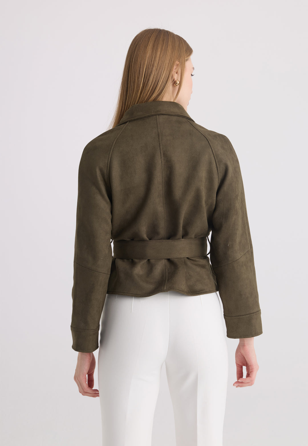Women’s Belted Faux Suede Jacket