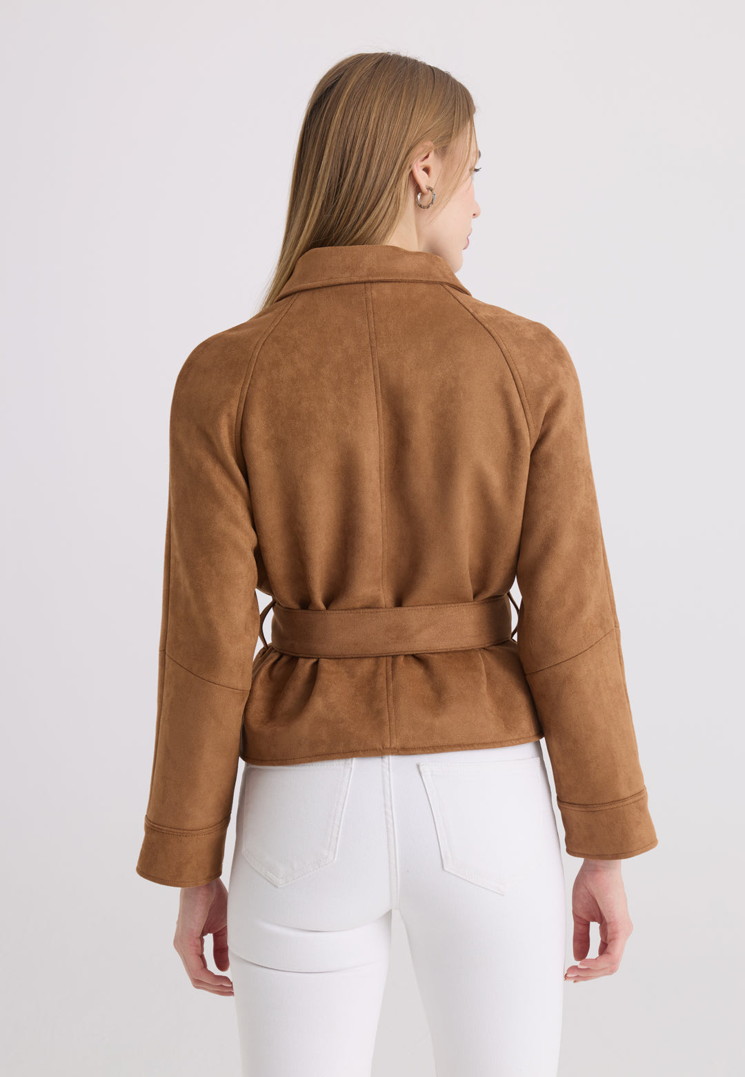 Women’s Belted Faux Suede Jacket