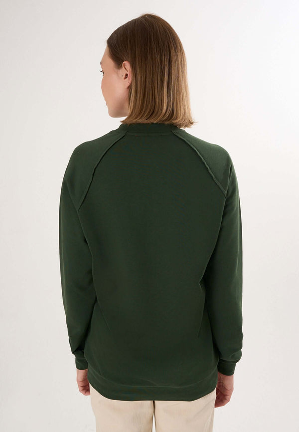 Oversized Crew Neck Sweatshirt with Love embroidery