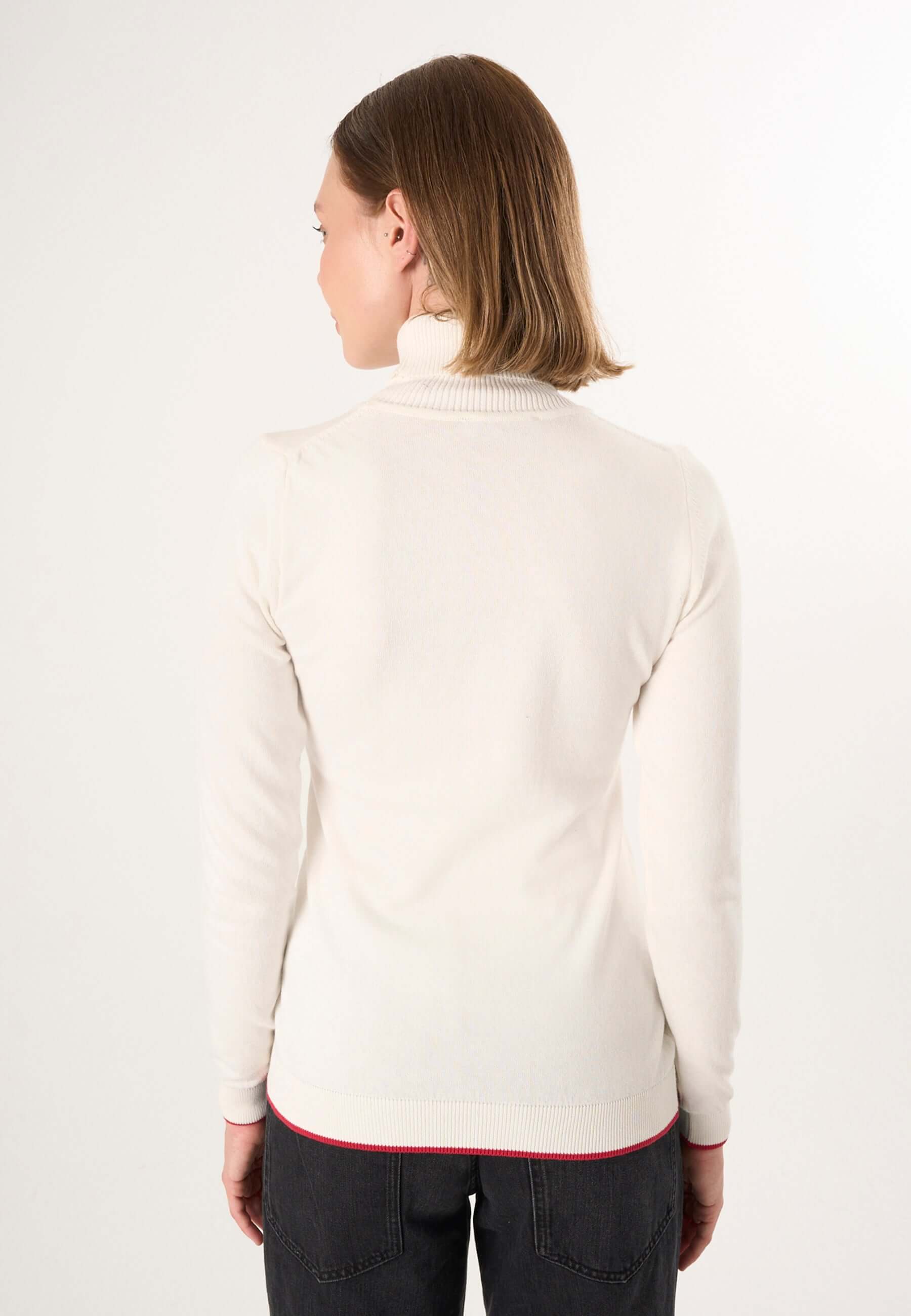 Turtleneck Long Sleeve Pullover with Love embroidery
