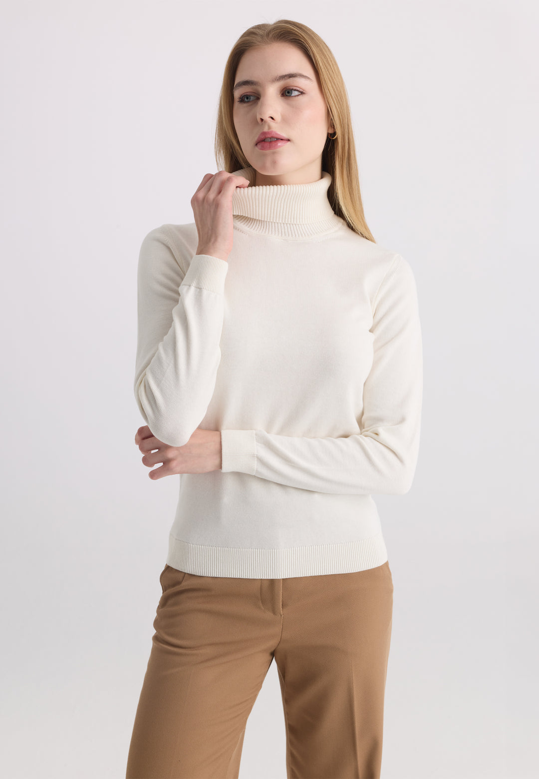 Women’s Cotton Turtleneck Pullover