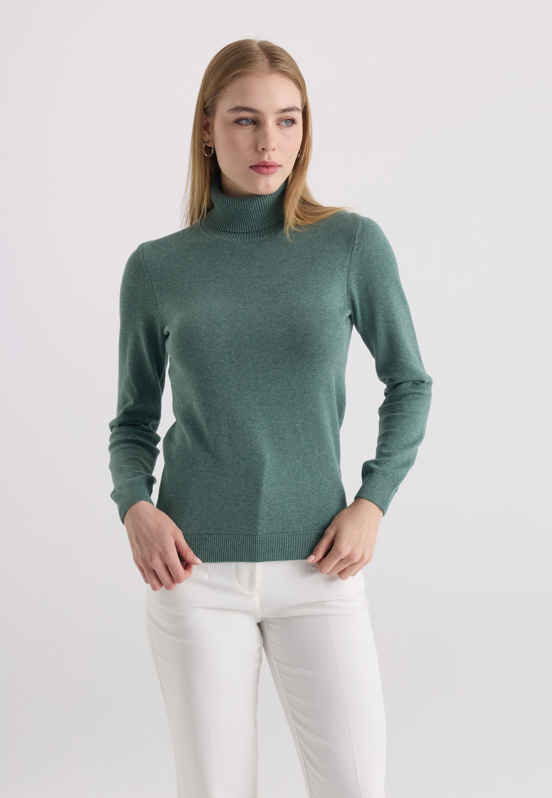 Women’s Cotton Turtleneck Pullover