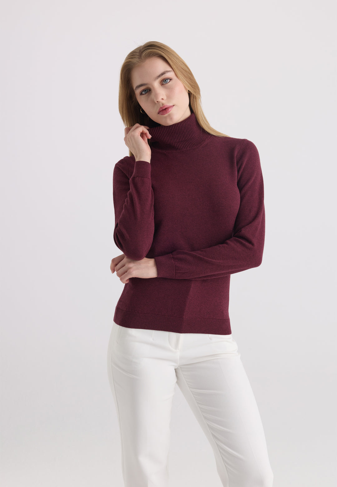 Women’s Cotton Turtleneck Pullover