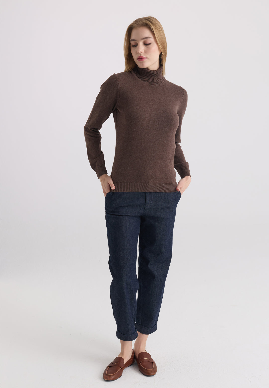 Women’s Cotton Turtleneck Pullover
