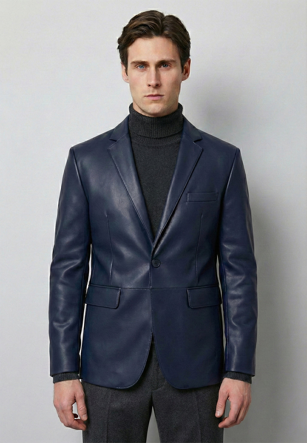 Blazer Leather Jacket Sport Style