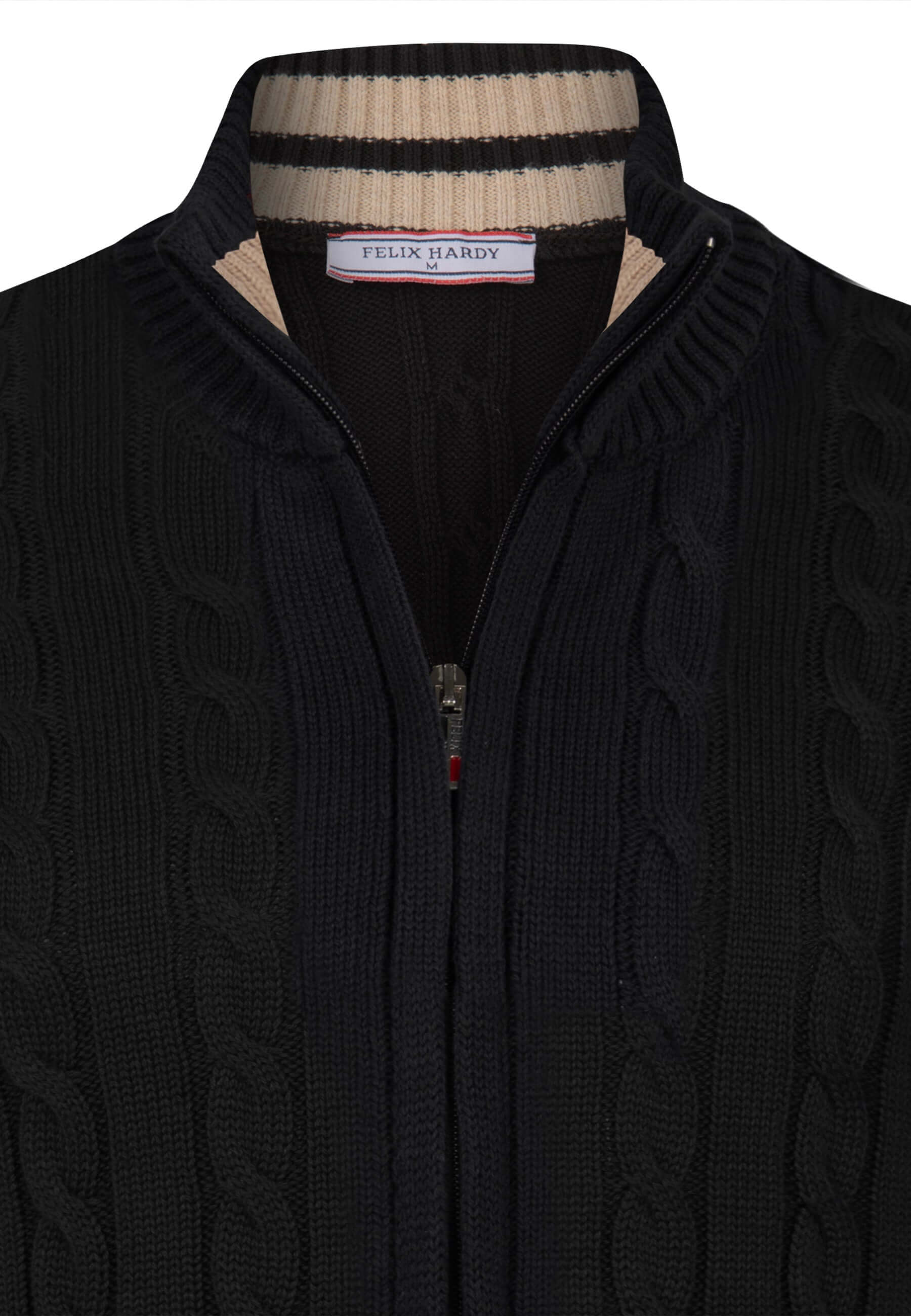 Cable Knit Full Zipper Long Sleeve Cardigan – Felix Hardy
