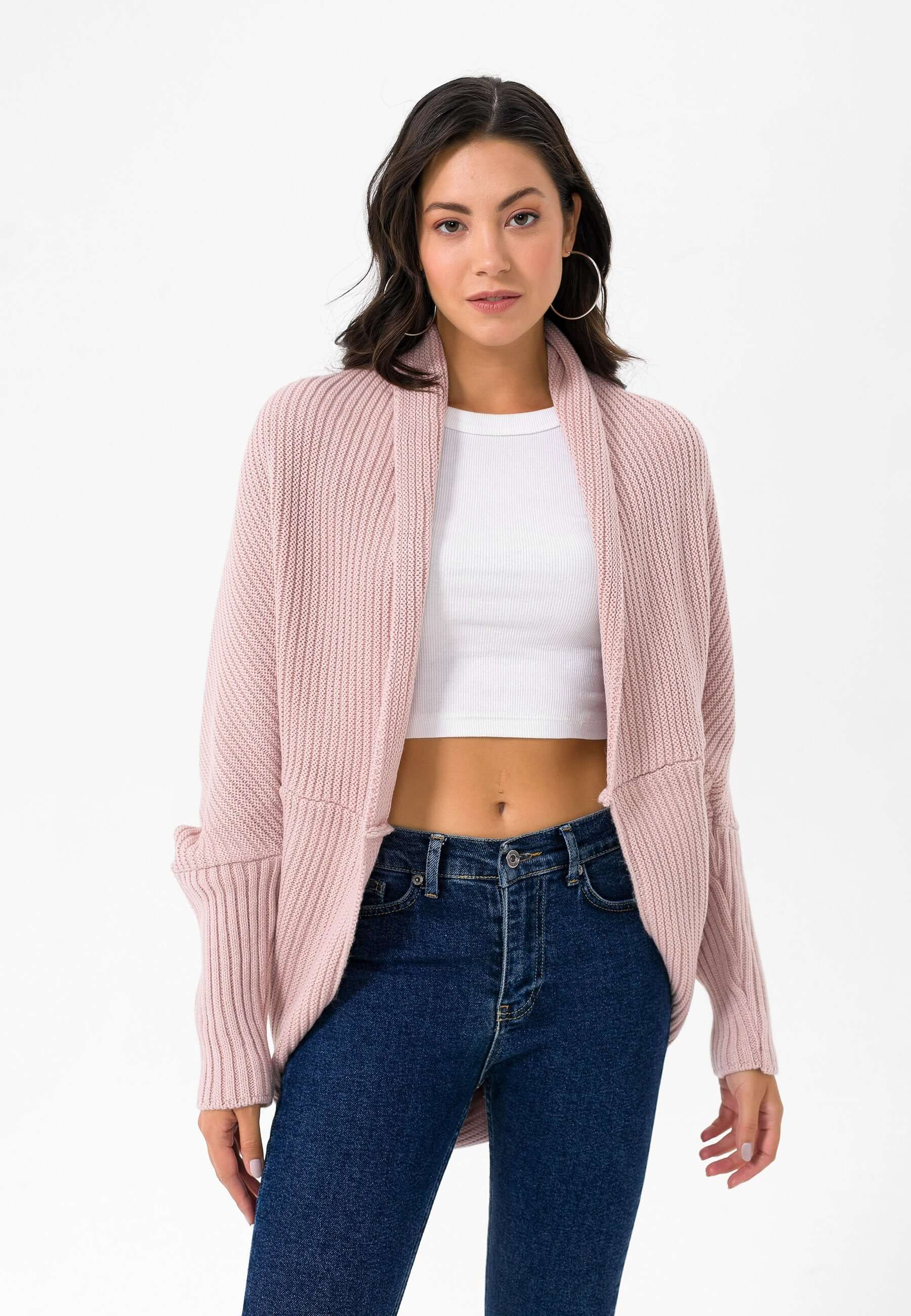 oversized batwing cardigan for women