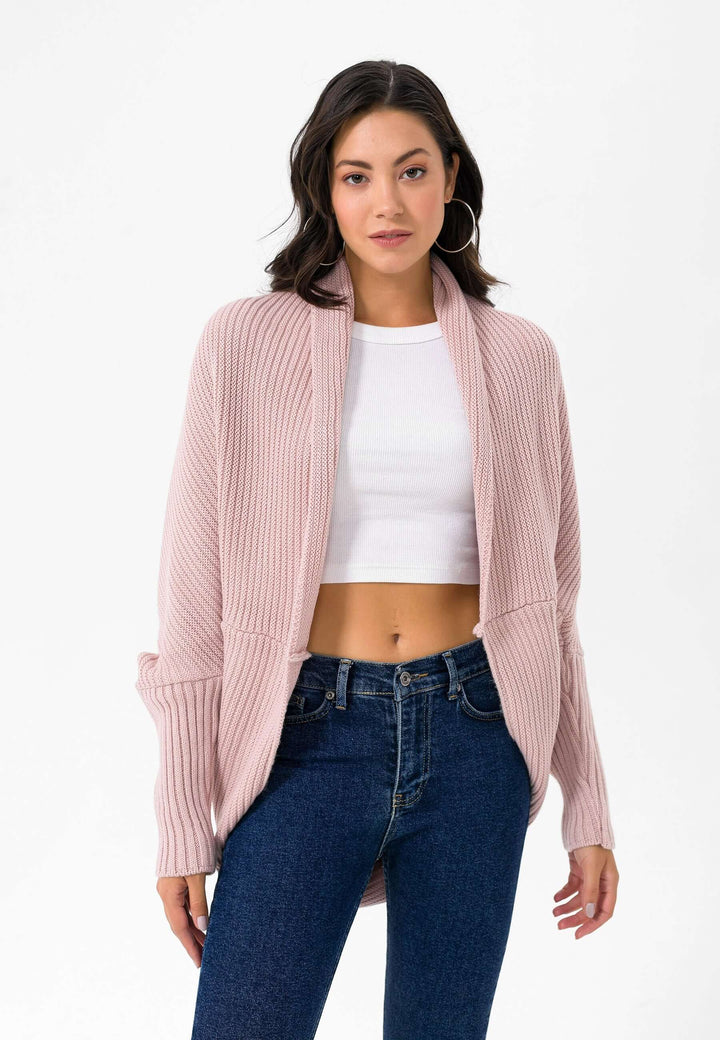 Oversized batwing cardigan for women