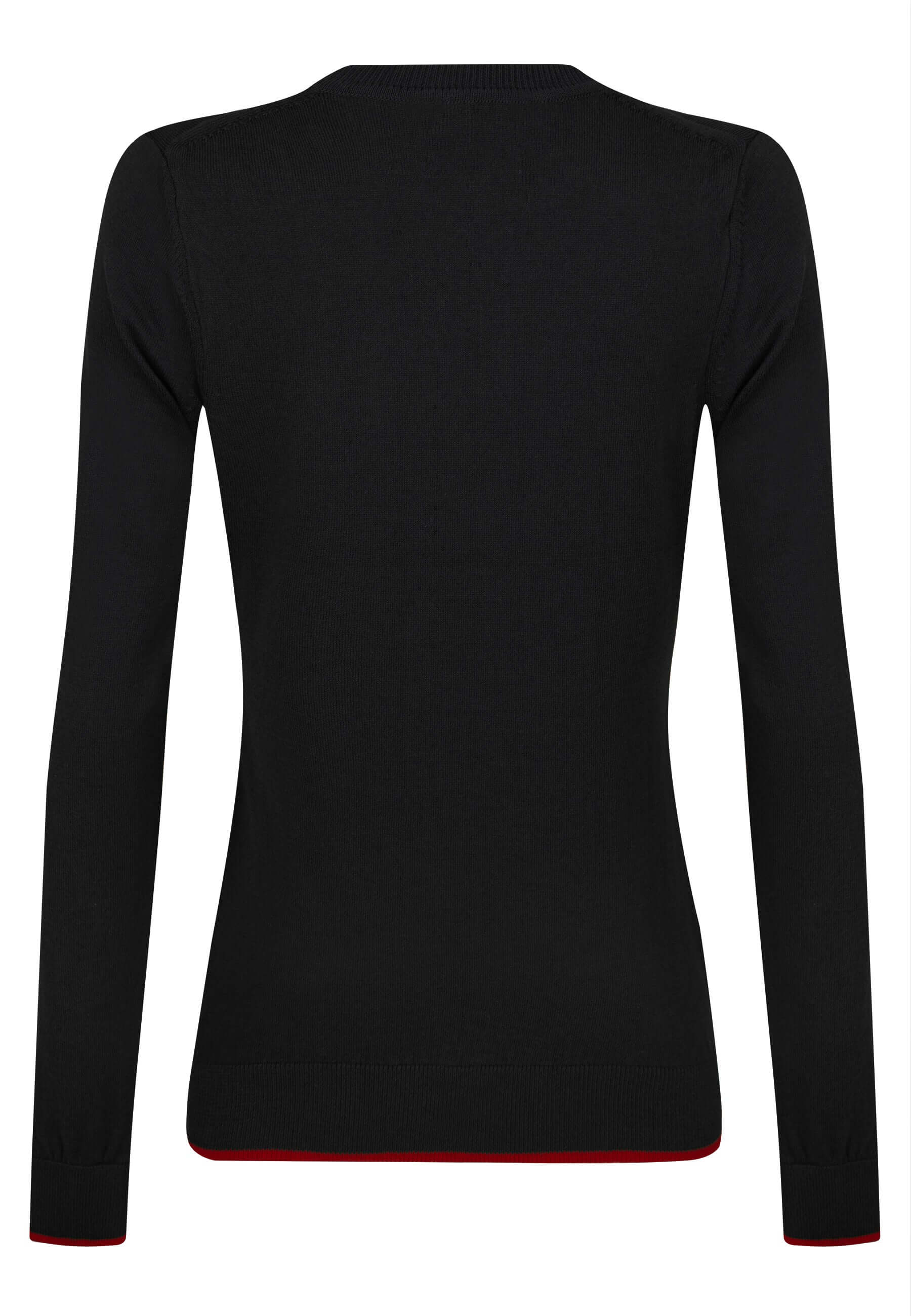 Knitted V-Neck Long Sleeve Pullover with Love embroidery – Felix Hardy
